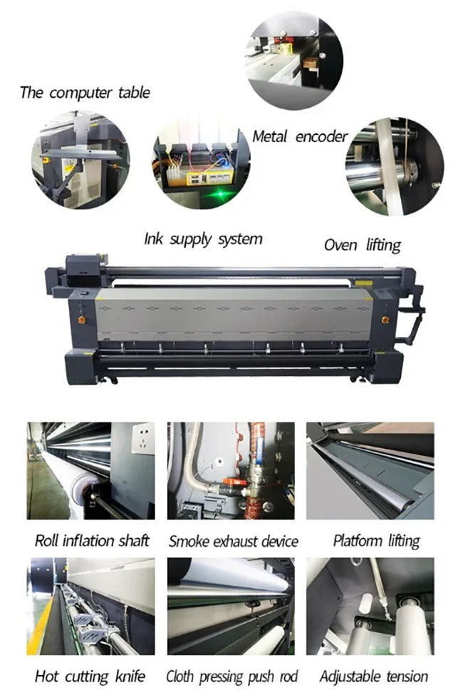 Impresora digital gran formato con impresión directa sobre tela de 1,6 m con 2 cabezales Epson 3200 - SIGN COLOMBIA Plotter de corte