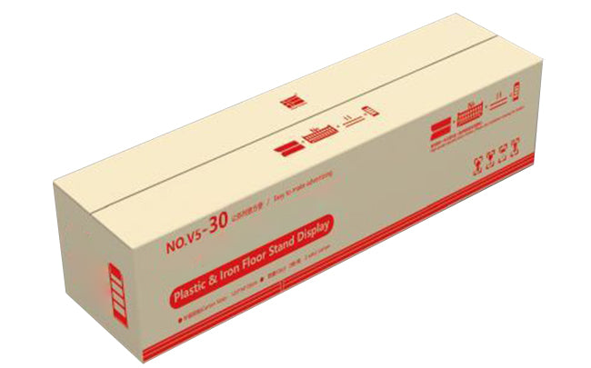 Exhibidor de suelo plástico y hierro de 1250 x 500mm