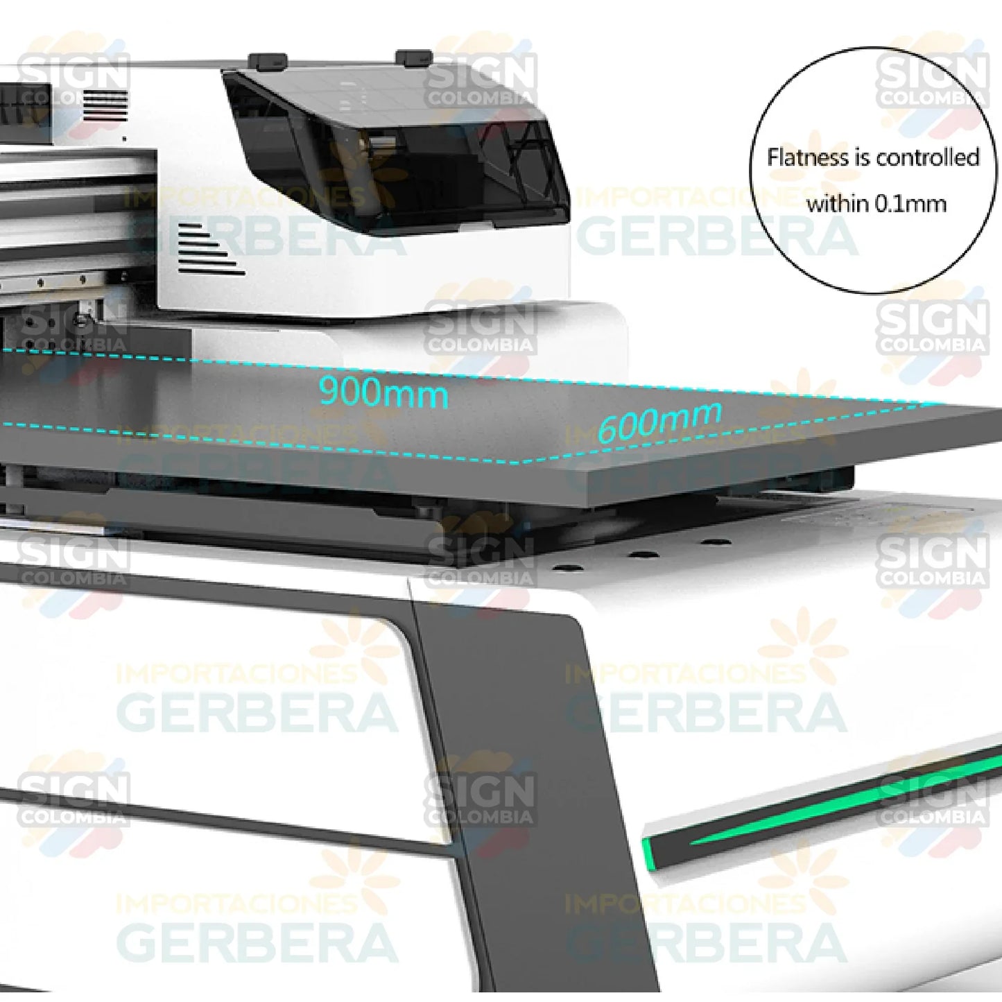 Impresora UV con 3 cabezales Epson I1600-U1 de 60x90 - SIGN COLOMBIA Plotter de corte