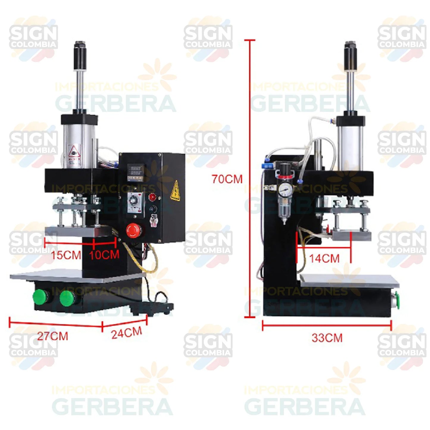 Máquina Estampadora Automática Neumática En Caliente - SIGN COLOMBIA Plotter de corte