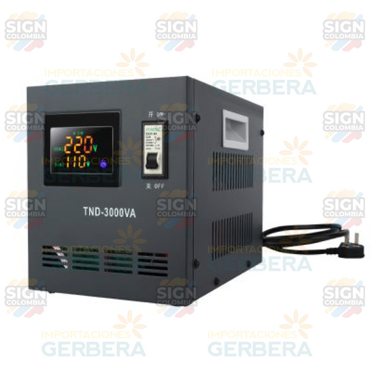 Transformador / Regulador de voltaje automático de 3/5KW 220VAC - SIGN COLOMBIA Plotter de corte