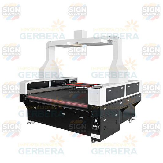 Máquina cortadora láser de tela con cámara CCD de 2 cabezales FM1816/1918/1822/1827 - SIGN COLOMBIA Plotter de corte