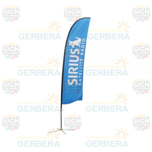 Banner de Bandera Con Base de Cruz 3.4m - SIGN COLOMBIA Plotter de corte