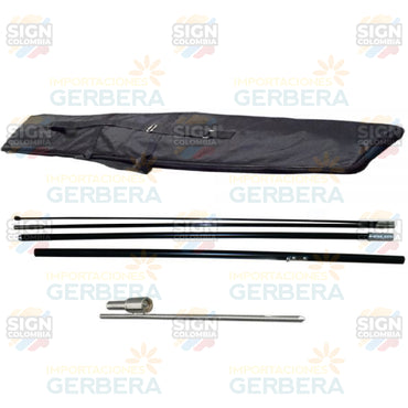 Banner de Bandera Con Base de Cruz 3.4m - SIGN COLOMBIA Plotter de corte