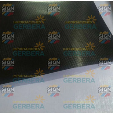 Lona Banner Mate Reverso Negro 13oz 380g - SIGN COLOMBIA Plotter de corte