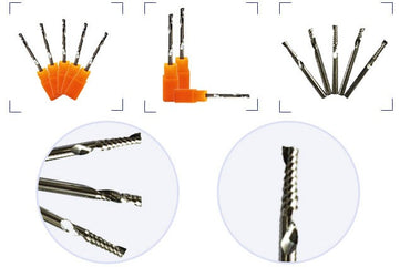 Brocas de corte CNC para fresado de extremo espiral de una sola flauta de 3,175 x 22 mm para tableros acrílicos - SIGN COLOMBIA Plotter de corte