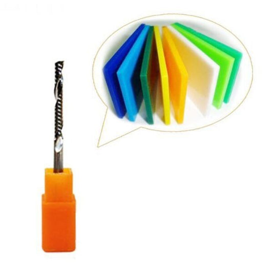 Brocas de corte CNC para fresado de extremo espiral de una sola flauta de 3,175 x 22 mm para tableros acrílicos - SIGN COLOMBIA Plotter de corte