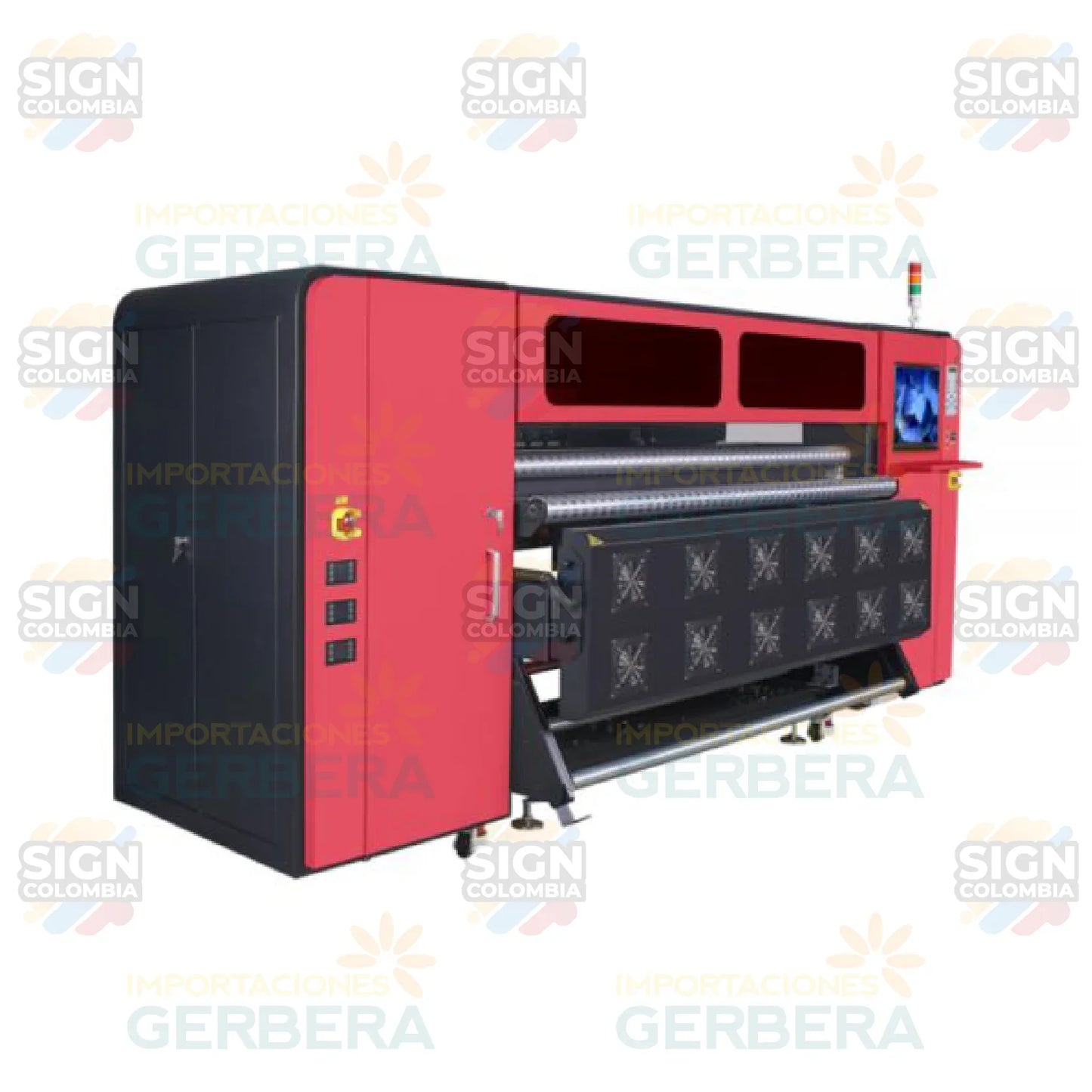 Impresora de sublimación industrial de 1,9m para tejidos de fibra con 24 cabezales Epson I3200A1 - SIGN COLOMBIA Plotter de corte