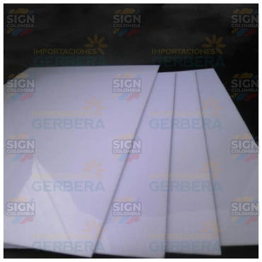 Acrílico Lechoso 1.25x1.85m - SIGN COLOMBIA Plotter de corte