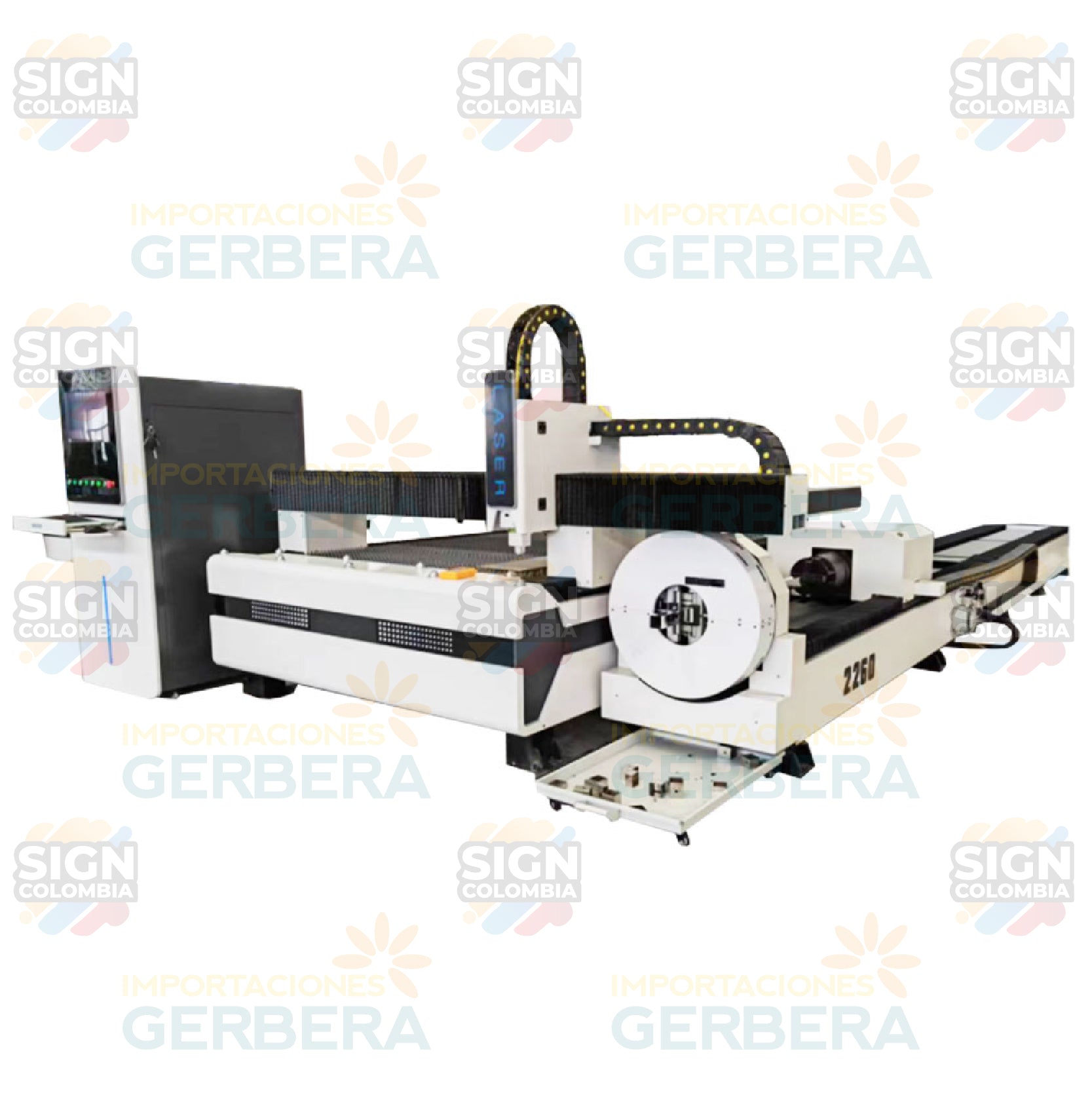 Máquina de corte por láser de fibra de 3000 x 1500 mm y 1500 W para tubos y láminas de metal - SIGN COLOMBIA Plotter de corte