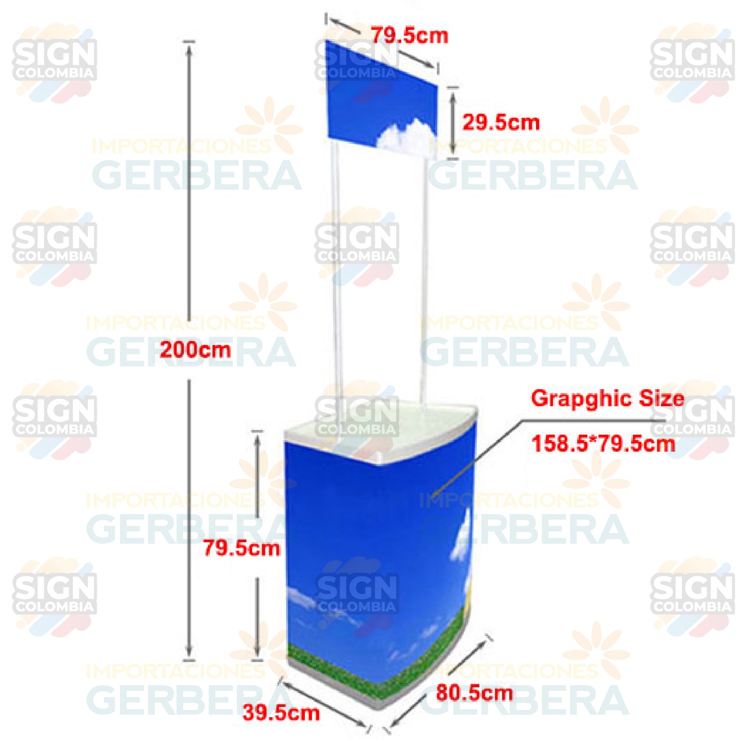 Mesa de PP de 80x180 cm