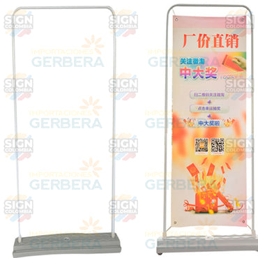 Soporte Banner Stand de Puerta con Base de Agua 80 x 180cm - SIGN COLOMBIA Plotter de corte
