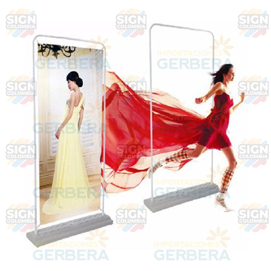 Soporte Banner Stand de Puerta con Base de Agua 80 x 180cm - SIGN COLOMBIA Plotter de corte