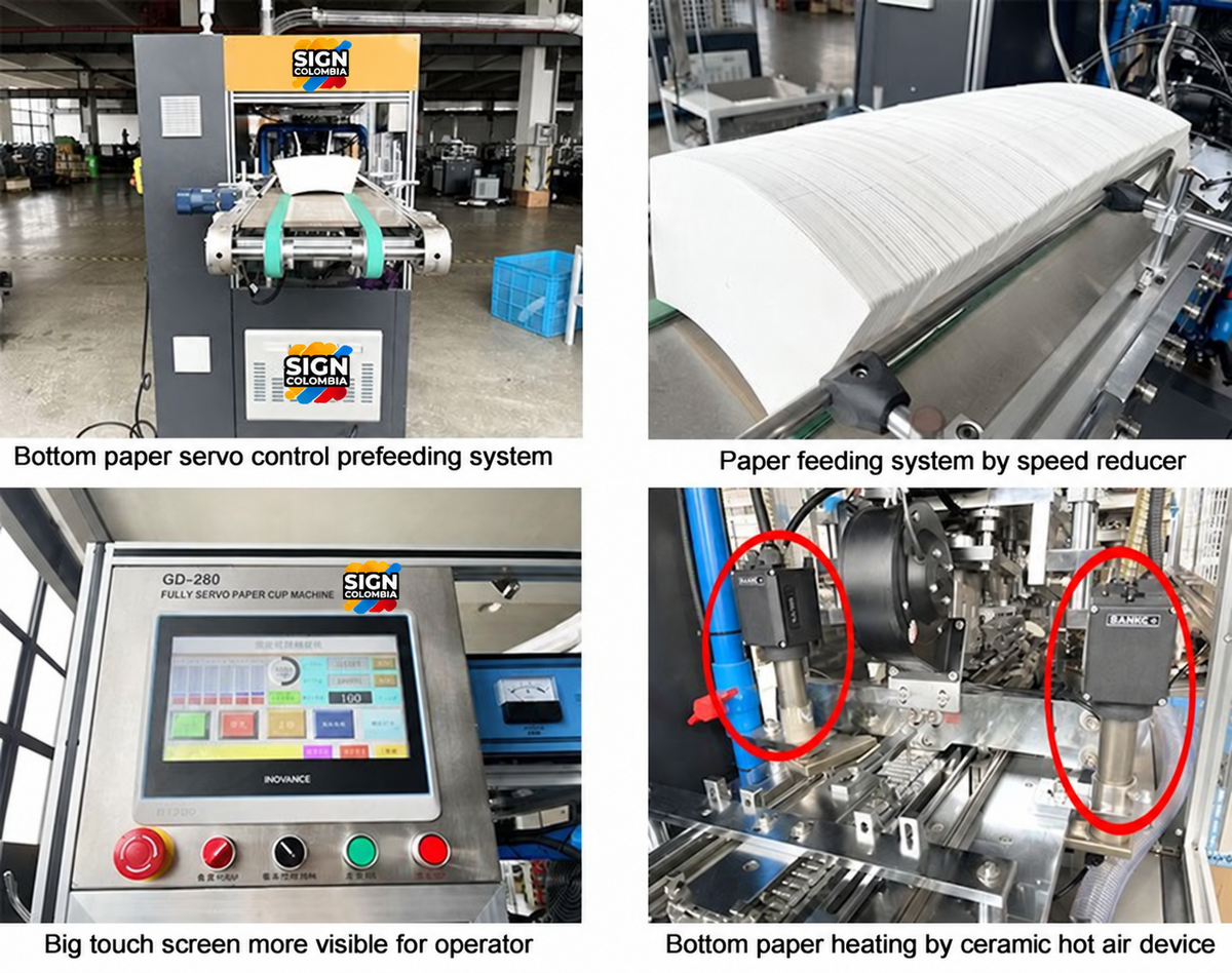 Máquina automática para fabricar vasos de papel GD-180