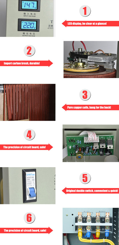 Transformador / Regulador de voltaje totalmente automático de 10/15kW, 220V - SIGN COLOMBIA Plotter de corte