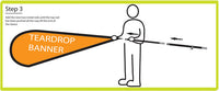 Banner de Bandera Con Base de Cruz 3.4m - SIGN COLOMBIA Plotter de corte