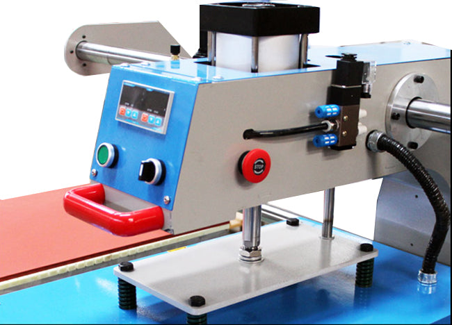 Máquina de transferencia de calor neumática de doble estación con deslizamiento ascendente de 15 x 15 cm