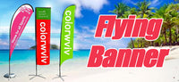 Banner de ala de 3,4m con base de pincho - SIGN COLOMBIA Plotter de corte