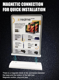 Caja de luz, Letrero de mesa LED recargable de 2 lados A4 - SIGN COLOMBIA Plotter de corte