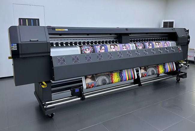 Impresora de inyección de tinta UV GT302 de rollo a rollo de 3,2 m con 2 cabezales de impresión Epson