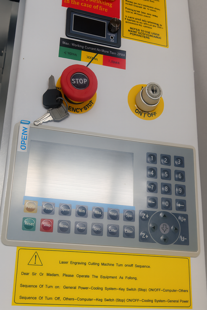 Máquina corte láser 130x90, 1390 Con cámara CCD, un solo cañón