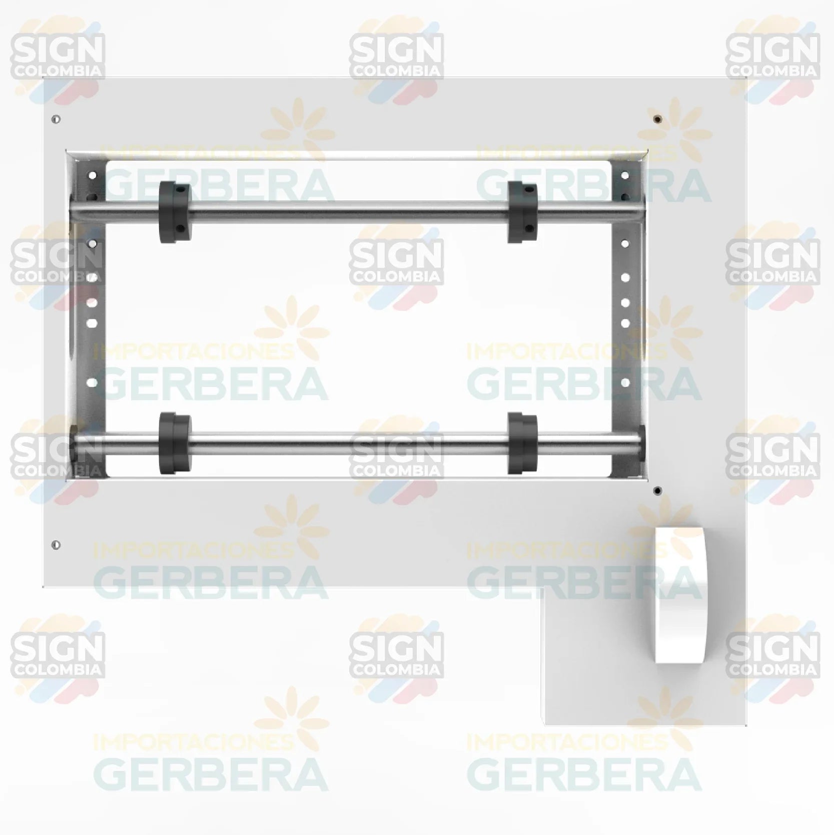 Opción cilíndrica rotativa para impresora plana LED UV A3 - SIGN COLOMBIA Plotter de corte