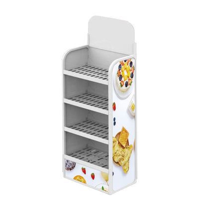 Exhibidor de suelo plástico y hierro de 1250 x 500mm