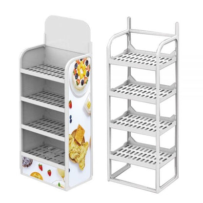 Exhibidor de suelo plástico y hierro de 1250 x 500mm