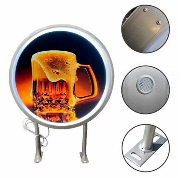 CAJA DE LUZ REDONDA ACRILICA