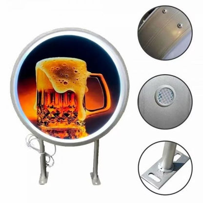 CAJA DE LUZ REDONDA ACRILICA