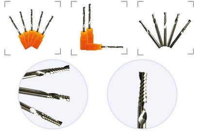 Brocas de corte CNC para fresado de extremo espiral de una sola flauta de 3,175 x 22 mm para tableros acrílicos - SIGN COLOMBIA Plotter de corte