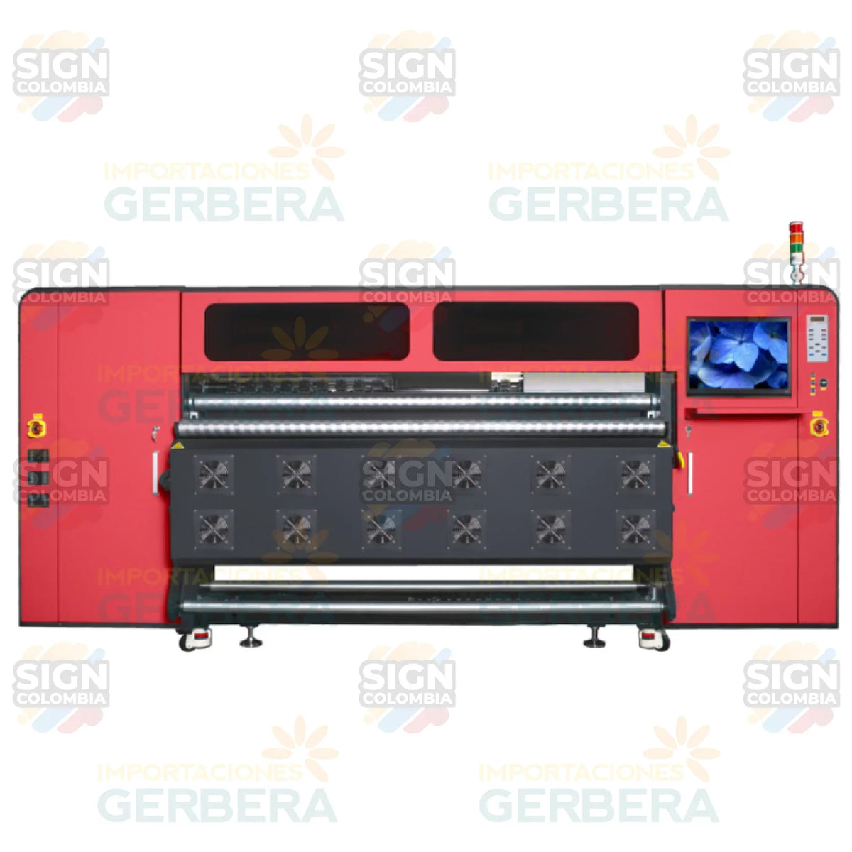 Impresora de sublimación industrial de 1,9m para tejidos de fibra con 24 cabezales Epson I3200A1 - SIGN COLOMBIA Plotter de corte