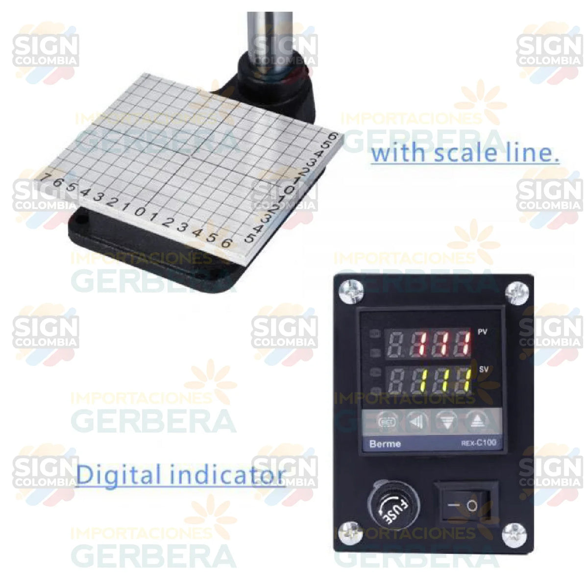 Máquina Estampadora En Caliente para Piel y Plástico - SIGN COLOMBIA Plotter de corte