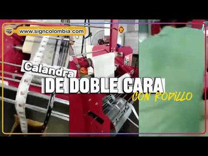 Calandra de doble cara con rodillo