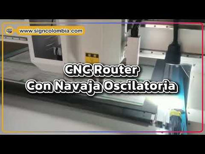 CNC Router Con Navaja Oscilatoria Doble Cabezal